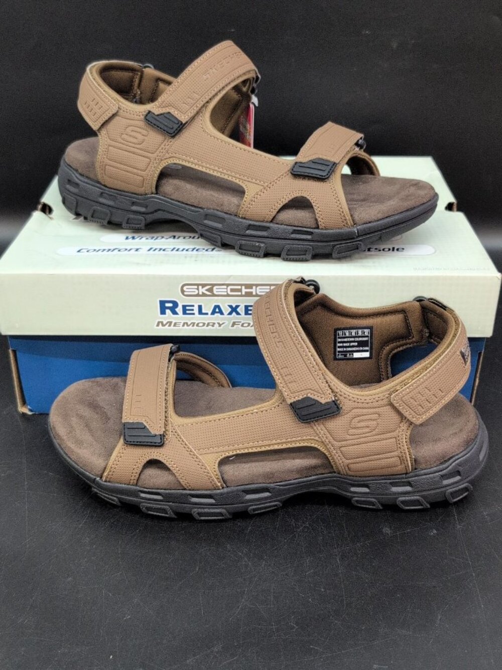 Skechers Garver Louden Open Toe Men's Comfort Sandal US 11 Desert 64487EWW